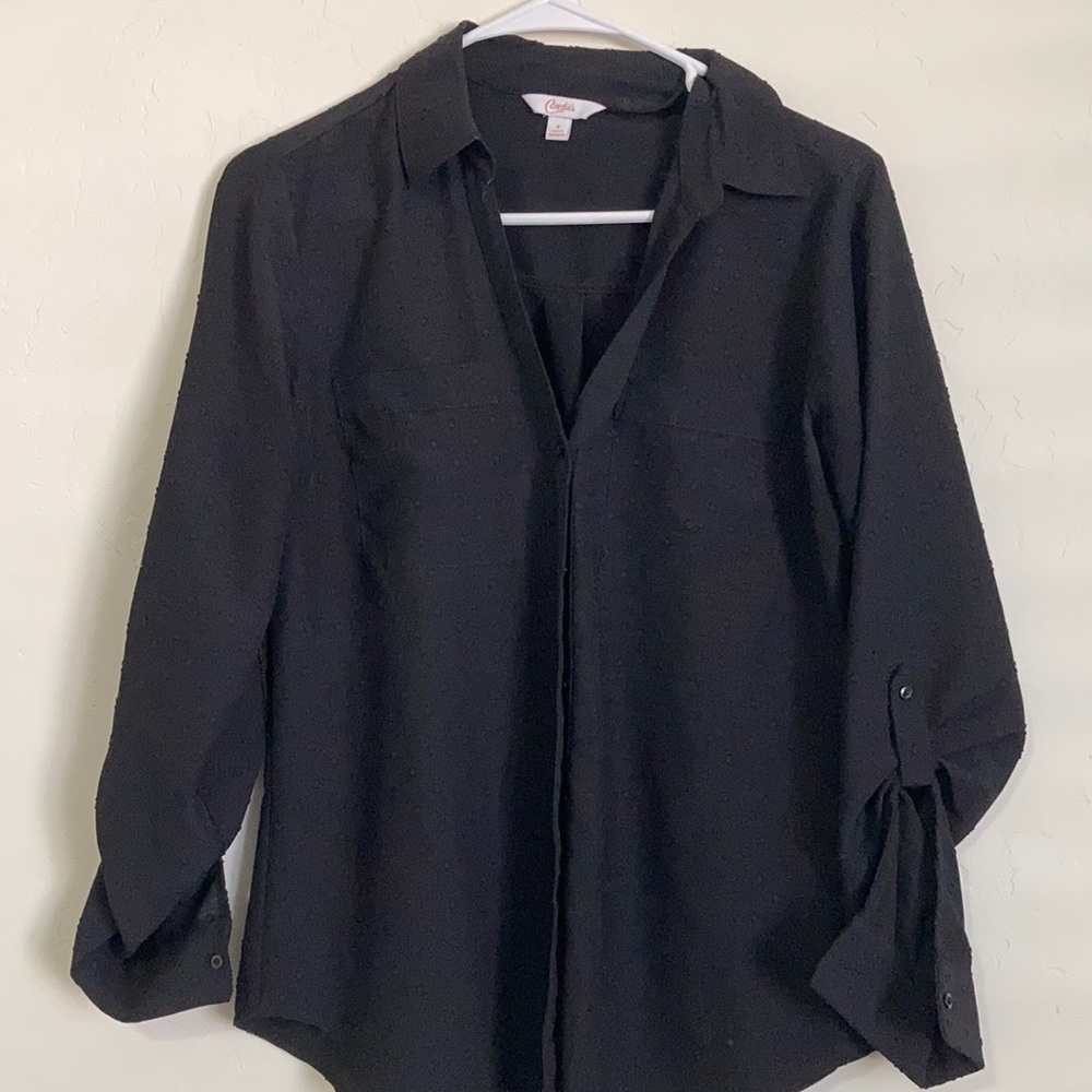 Women’s black button up